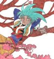 Ryoko & Ryo-ohki in tree by starlyte