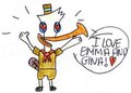 Edward loves Emma and Gina