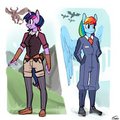 AU Twilight and Rainbow