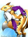 (Commission) Renamon vs Guilmon by jub369