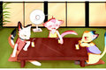 Just too hot for kitties by HenHenLioness
