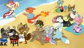 Summer beach party