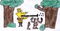 Clam playing the clarinet (Giftart for Rino)