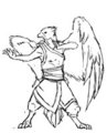 Aarakocra Monk by Asdifigi