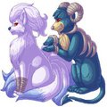 Ninetales and Houndoom by starfoxxe