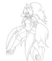 warrior fox-OUTLINE by MichiNoYami