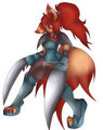 Astera the warrior fox  by MichiNoYami