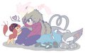 me and my oc's by Angelskitty