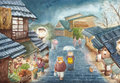 Before the rain, little village lets buy stuff before back by Merfiller