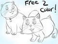 FREE TO COLOR : kitties !