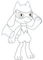 riolu lineart by wheelsosteele95