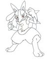 lucario lineart by wheelsosteele95