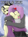 Fifi hugs Pepe