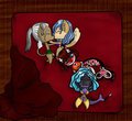 girl pile with a kiss
