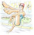 At the pool