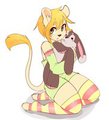 Bunny holding a Lion?