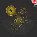 Pok­eball Line Art Pikachu