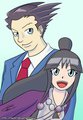 Phoenix Wright and Maya Fey