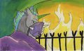 Lovers by the fire