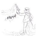 EricSkunk and his S&W 500 by Preppyartskunk