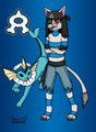 Team Aqua Alex and Vaporeon by GI