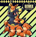 Umbreon with eevees!