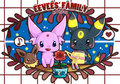  Eevee, Umbreon and Espeon