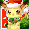  X'mas commission picture-leafeon