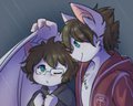 Protection from the rain [coloured sketch] by Saucy
