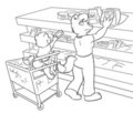 'Helping' mommy at the Store