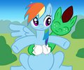 pregnant rainbowdash and northernhaste (rockzerox)