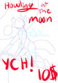 2 HOUR YCH QUICK BUY : HOWLING AT THE MOON!!! SOLD
