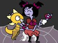 Monster kid & Muffet. by Caitsith511