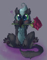 Cassidy with a rose
