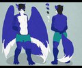 Ashkay [Character Ref. Sheet] by WolfPsalm