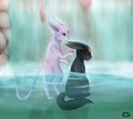 Lira Bathes Shadow (Commission) by Beluinus