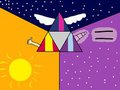 The triforce of the nighttime lights by thekitkatgamer