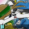 Shane and Klonoa sitting under a tree