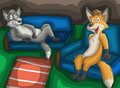 Good night foxes by Mifox