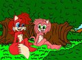 FIONA & AMY IN THE WOODS  by DARKZADAR