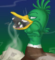 Commission WARNING VORE - A hungry, vengeful duck by Xenorus