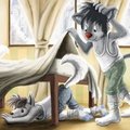 two kids by pandapaco
