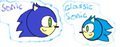 Sonic and Classic sonic by Echo3Sapphire