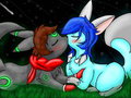 Kissing Under the Night Sky by FuzzyTube