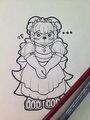 Maid Panda (Lineart) by Monniponi