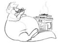 Baconskunk needs his daily dose, by Saphiros