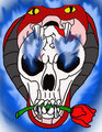 flaming skull snake rose special