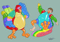 Inflatable Birds by AmethystBouncyBunny