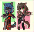 Formal clothed Dawn sisters Chibi