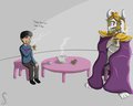 Tea time with Asgore 